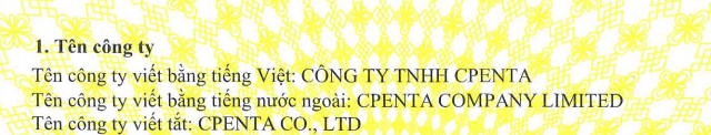CÔNG TY TNHH CPENTA